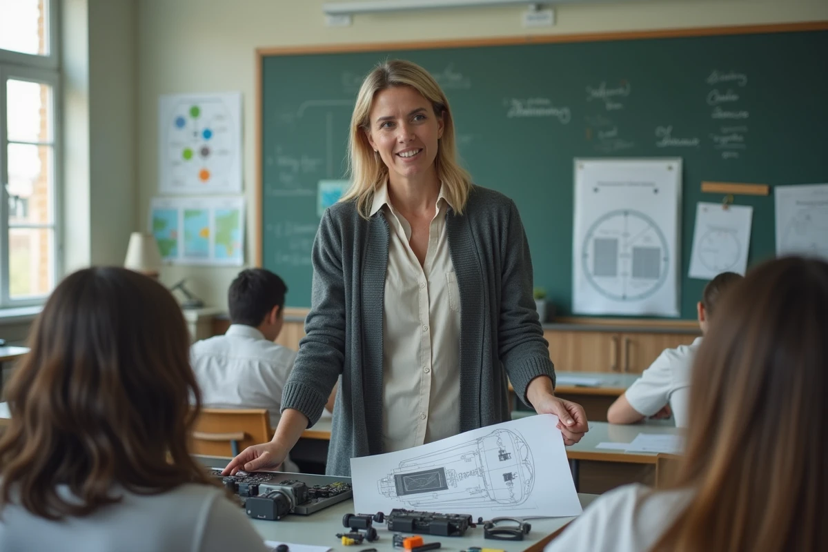 Professeure expliquant le fonctionnement d’un capteur d’image