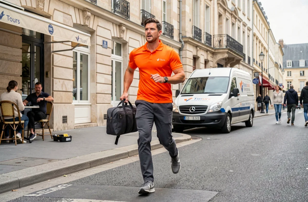 Technicien de Service Rapid en intervention informatique rapide dans les rues de Tours